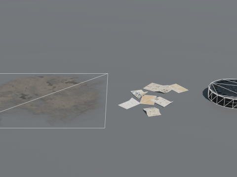 Street retro future props - Asset Pack Low-poly 3D Model