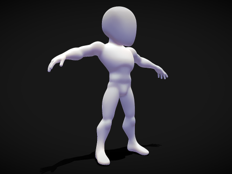 Male Base Stylized Body Modelo 3D