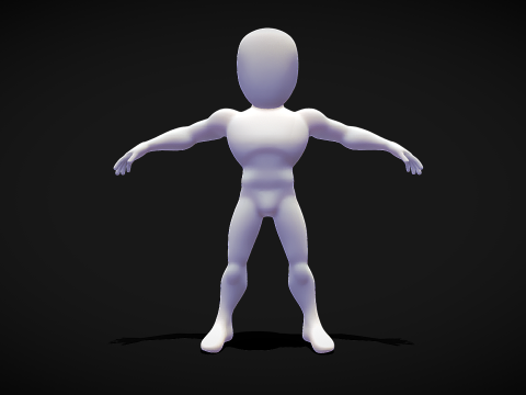 Male Base Stylized Body 3D मॉडल