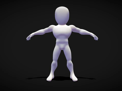 Male Base Stylized Body 3D Model
