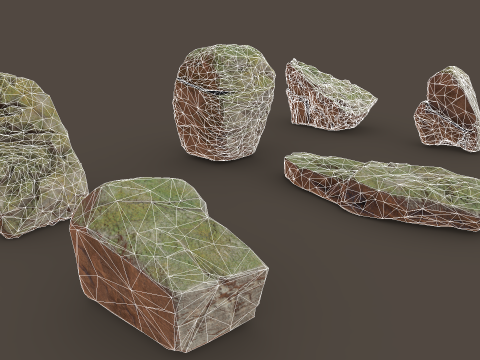 Realistic Rocks - Asset LowPoly 3D-Modell