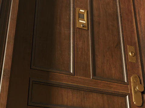 Entrance Door 1900S - Animated 3D Model
