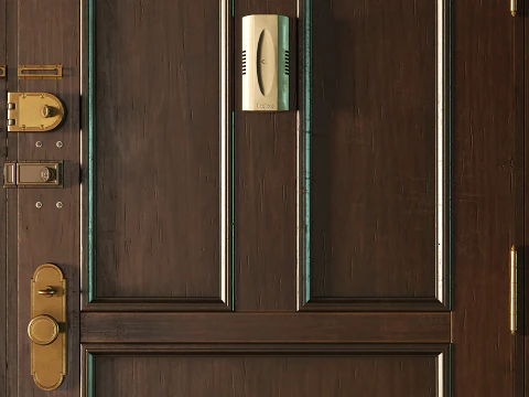 Entrance Door 1900S - Animated 3D Model