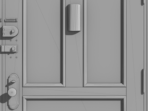 Entrance Door 1900S - Animated 3D Model