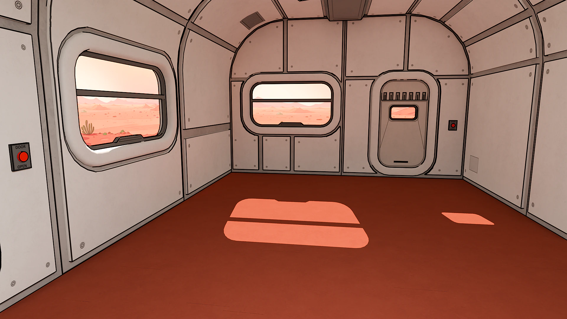Modular Space Base - Cartoon Style 3D Model .c4d .max .obj .3ds .fbx .stl .blend 