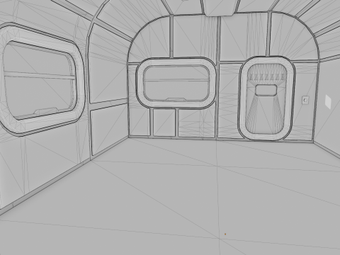 Modular Space Base - Cartoon Style Modèle 3D