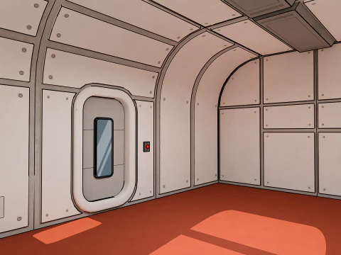 Modular Space Base - Cartoon Style 3D Model