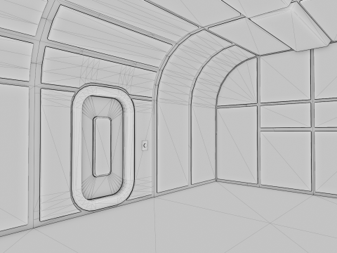 Modular Space Base - Cartoon Style Modèle 3D