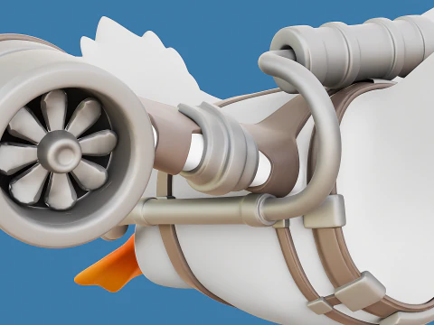 Bombardini Gusini - Brainrot Meme 3D Model