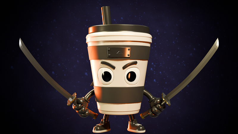 Cappuccino Assassino - Brainrot Meme Model 3D .c4d .max .obj .3ds .fbx .stl .blend