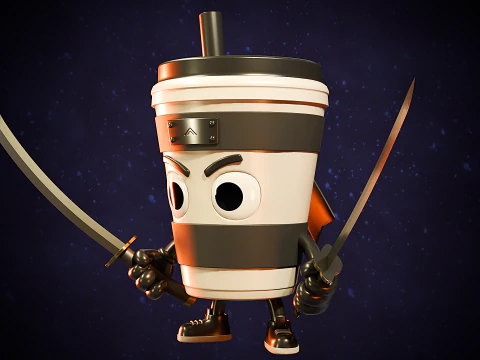 Cappuccino Assassino - Brainrot Meme 3D Model