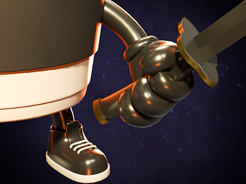 Cappuccino Assassino - Brainrot Meme 3D Model