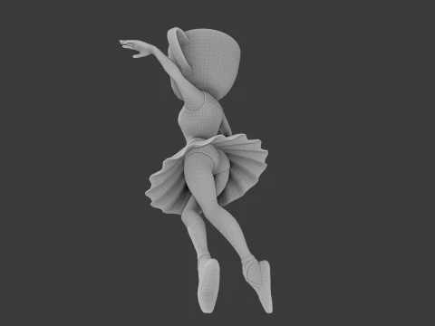 Ballerina Cappuccina - Brainrot Meme 3D Model