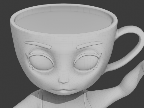 Ballerina Cappuccina - Brainrot Meme Modelo 3D