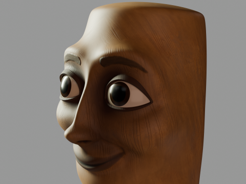 TungTung Sahur - Brainrot Meme Modelo 3D