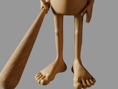 TungTung Sahur - Brainrot Meme Modelo 3D