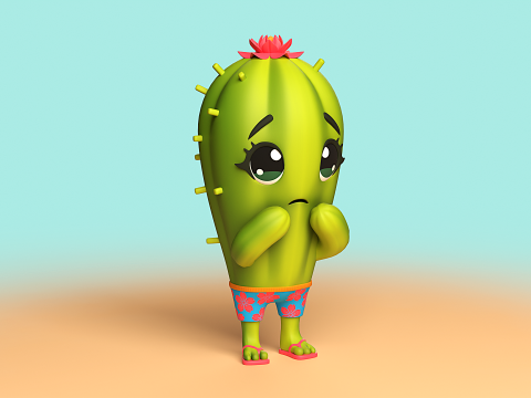 Cute Cactus Modelo 3D