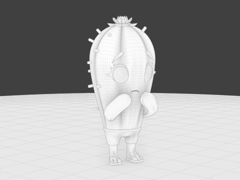 Cute Cactus 3D Model