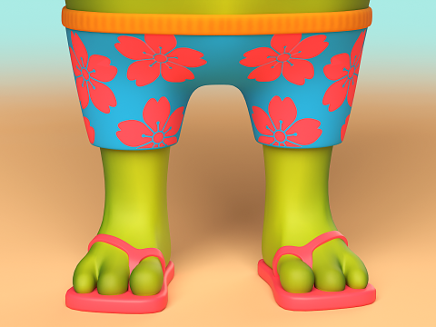 Cute Cactus Model 3D