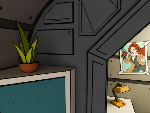 BedRoom Space Base - Cartoon Style 3D Модель