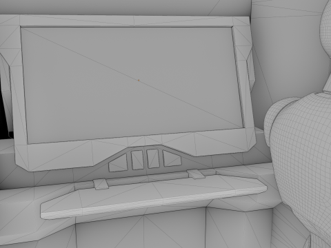 NeoKiosk Cyberpunk Kiosk Robot Karakteri 3D Model