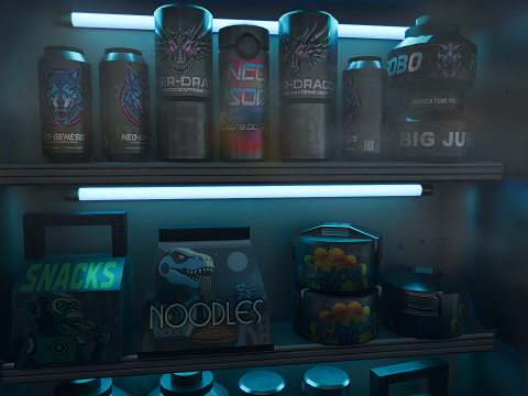 NeoKiosk Cyberpunk Kiosk Robot Karakteri 3D Model