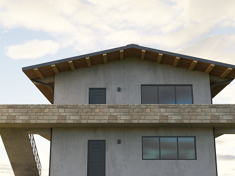 Immeuble résidentiel à deux étages Modèle 3D