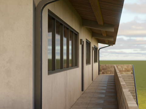 Immeuble résidentiel à deux étages Modèle 3D