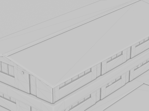 Immeuble résidentiel à deux étages Modèle 3D
