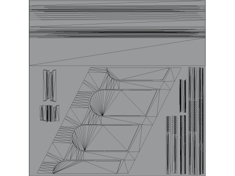 木製階段 - 拡張されたモジュラー資産 3Dモデル