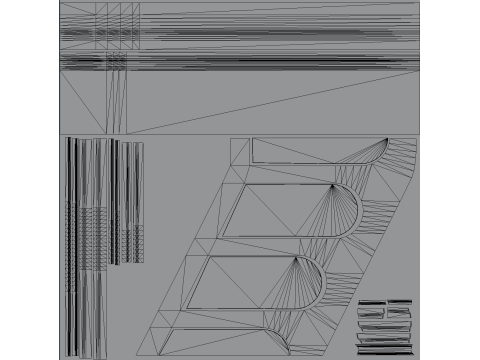 木製階段 - 拡張されたモジュラー資産 3Dモデル