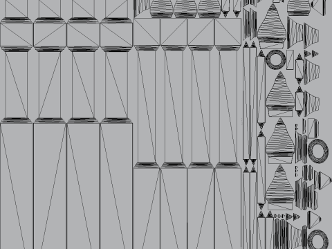 木製階段 - 拡張されたモジュラー資産 3Dモデル