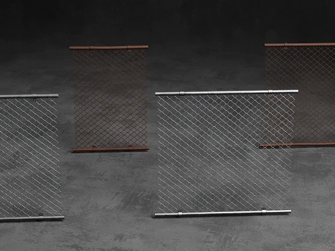 Chain Link Fence 3D Model