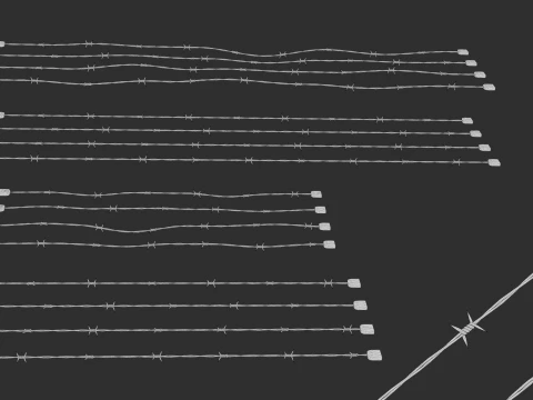 Chain Link Fence 3D Model
