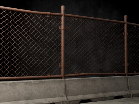 Chain Link Fence 3D Model