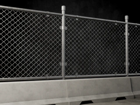 Chain Link Fence 3D Model
