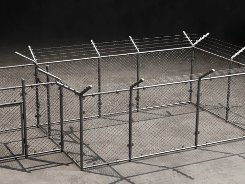 Chain Link Fence 3D Model
