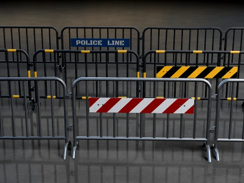 Crowd Control Barrier Modelo 3D