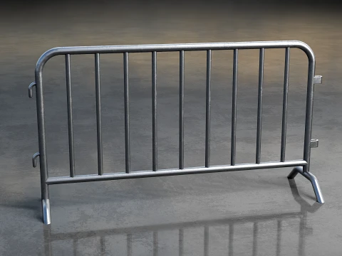 Crowd Control Barrier 3D Model