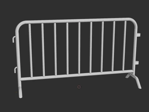 Crowd Control Barrier 3D Model