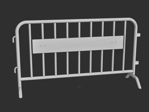 Crowd Control Barrier 3D Model
