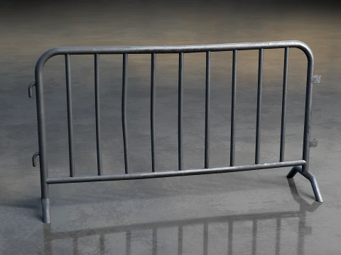Crowd Control Barrier 3D Model