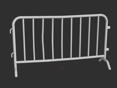 Crowd Control Barrier 3D Model