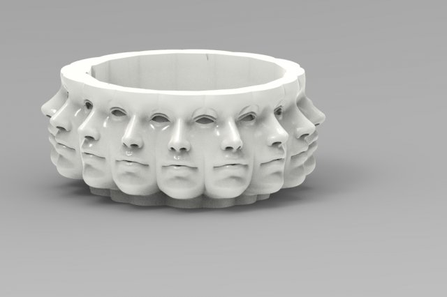 Polyface planter 3D Model .c4d .max .obj .3ds .fbx .stl .blend 