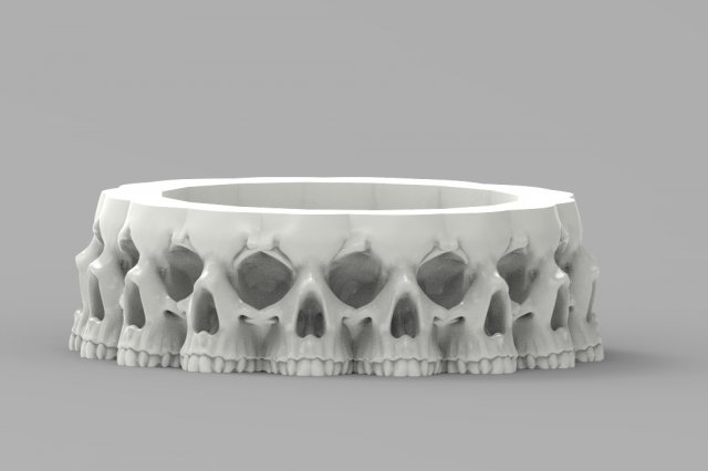 Skull planter Model 3D .c4d .max .obj .3ds .fbx .stl .blend 