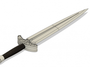 Skyrim Steel Dagger 3D Print Model
