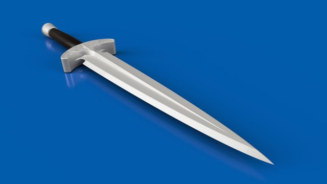 Skyrim Steel Dagger 3D Print Model .c4d .max .obj .3ds .fbx .stl .blend 