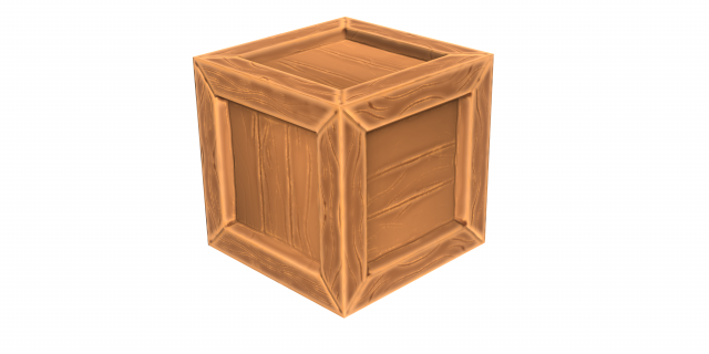 Low poly box with high poly textures 3D Model .c4d .max .obj .3ds .fbx .stl .blend