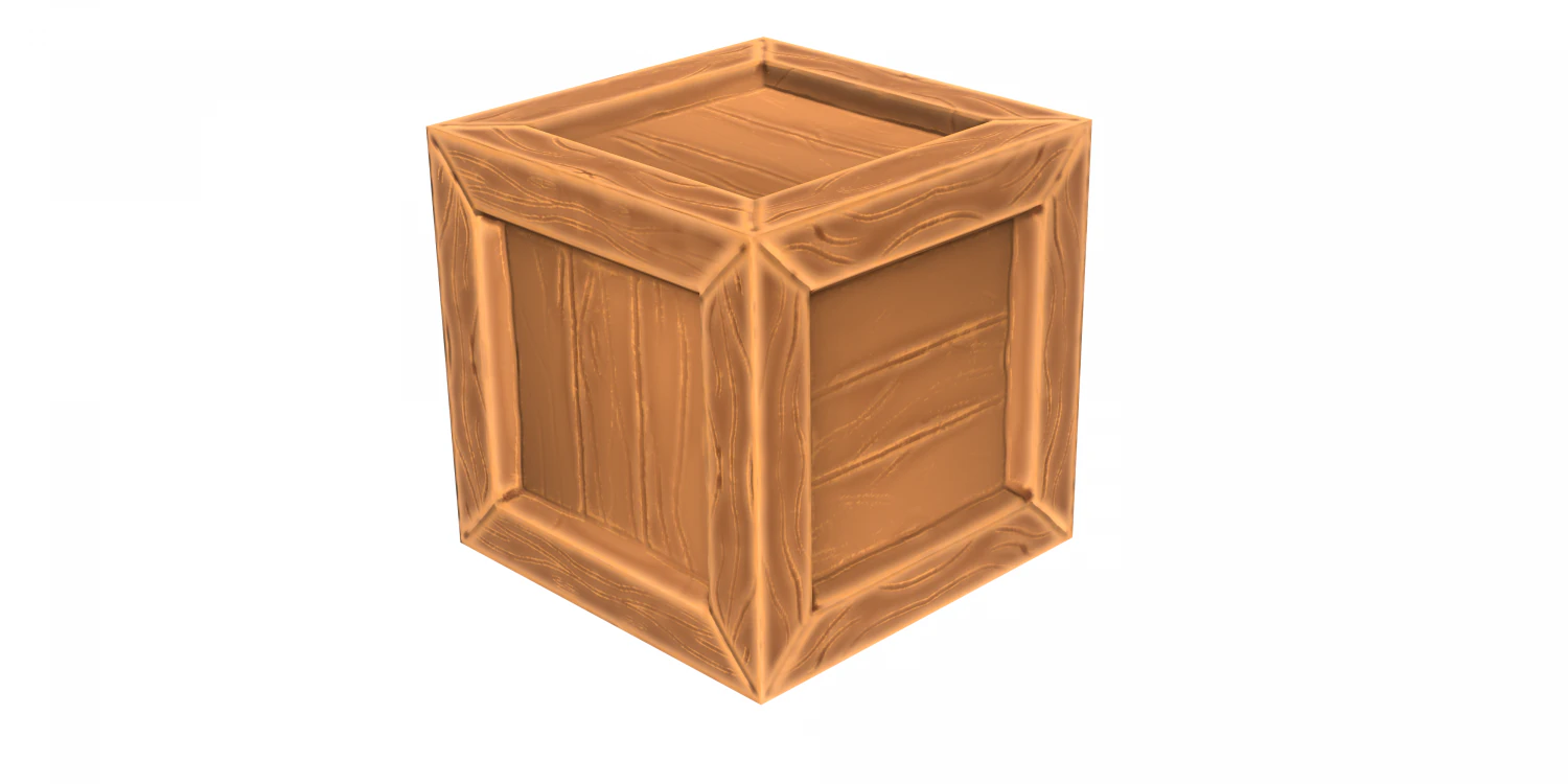 Low poly box with high poly textures 3D Model .c4d .max .obj .3ds .fbx .stl .blend