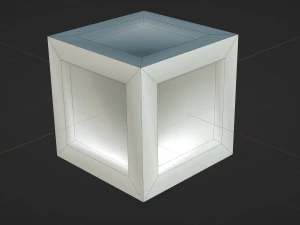 Low poly box with high poly textures 3D Model